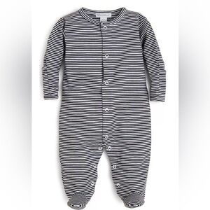 KISSY KISSY Essentials Striped Footie, black, Size Newborn - LIKE NEW